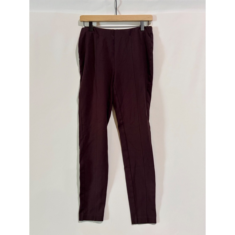 J. Jill Burgundy Ponte Leggings Small Stretch Comfort Everyday Basic Core Small